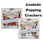 Christmas Crackers - Popping Confettie, 6 Piece